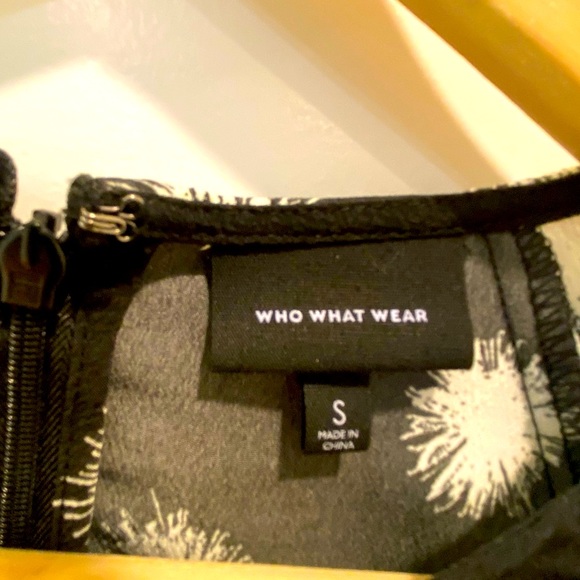 Who What Wear Bohemian Black Firework Long  Bubble Sleeve Blouse Top Size S - Picture 5 of 6